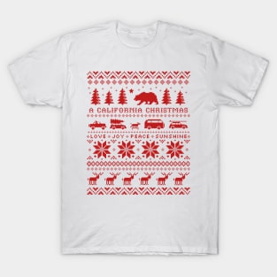 California Christmas Holiday Pattern | Cute Xmas T-Shirt